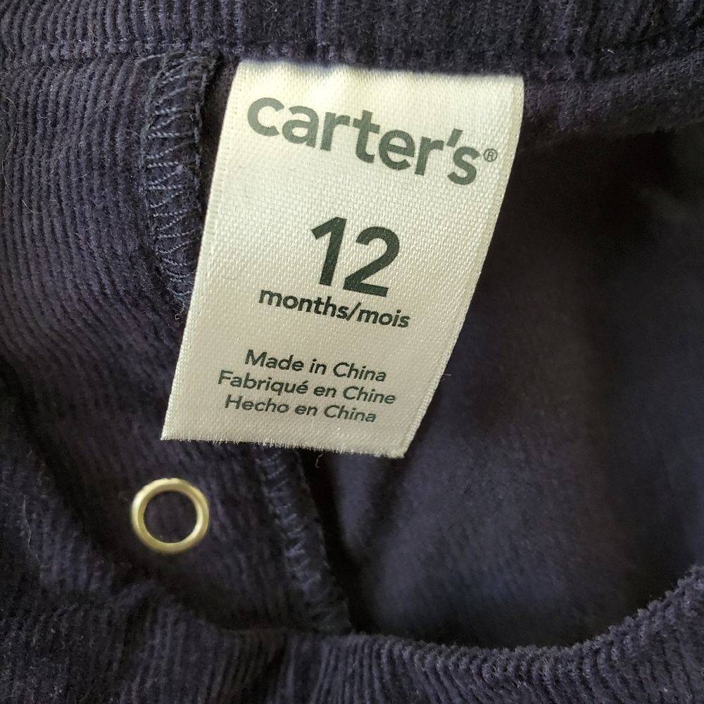 3/$25 Carters bird and heart navy corduroy… - Picture 6 of 6